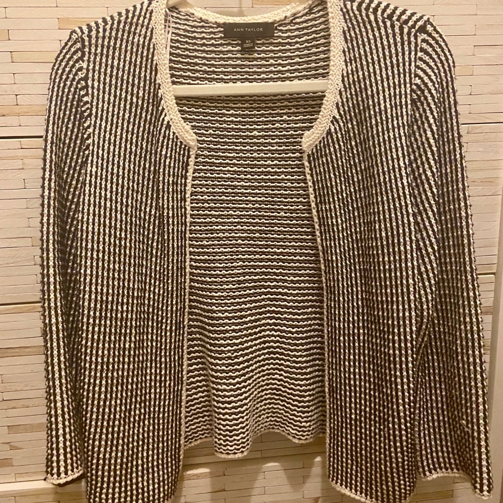 Anne Taylor open knit cardigan